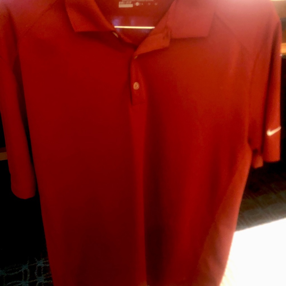 Brand New Red Nike Golf Polo Dri-Fit